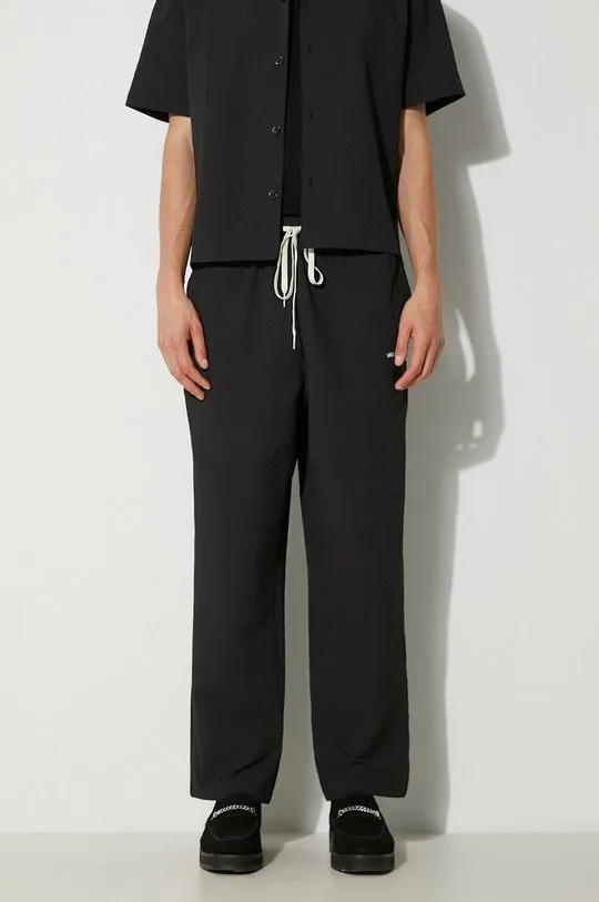 MKI MIYUKI ZOKU trousers Seersucker Trousers men's black color SEERSUCKER.TROUSERS