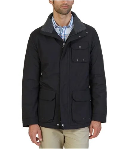 Nautica Mens Multi-Pocket Parka Coat