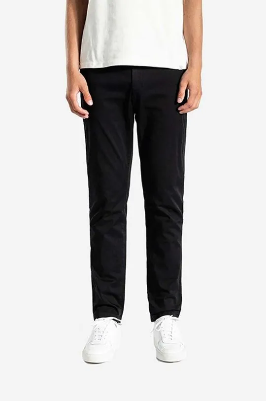 Norse Projects trousers men's black color