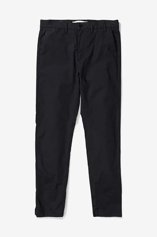 Norse Projects trousers men's black color