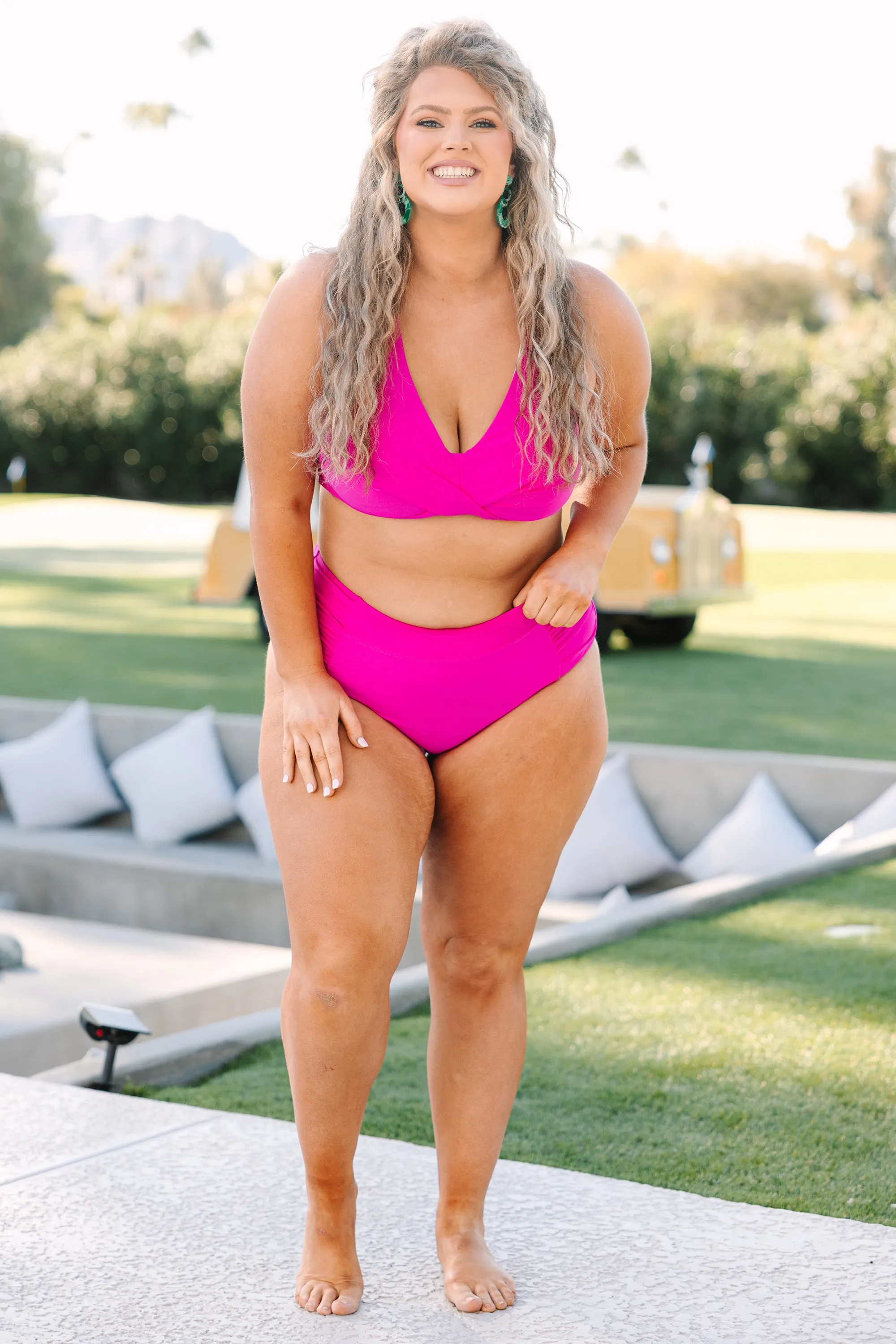 Oceans Of Love Swim Bottom, Neon Pink