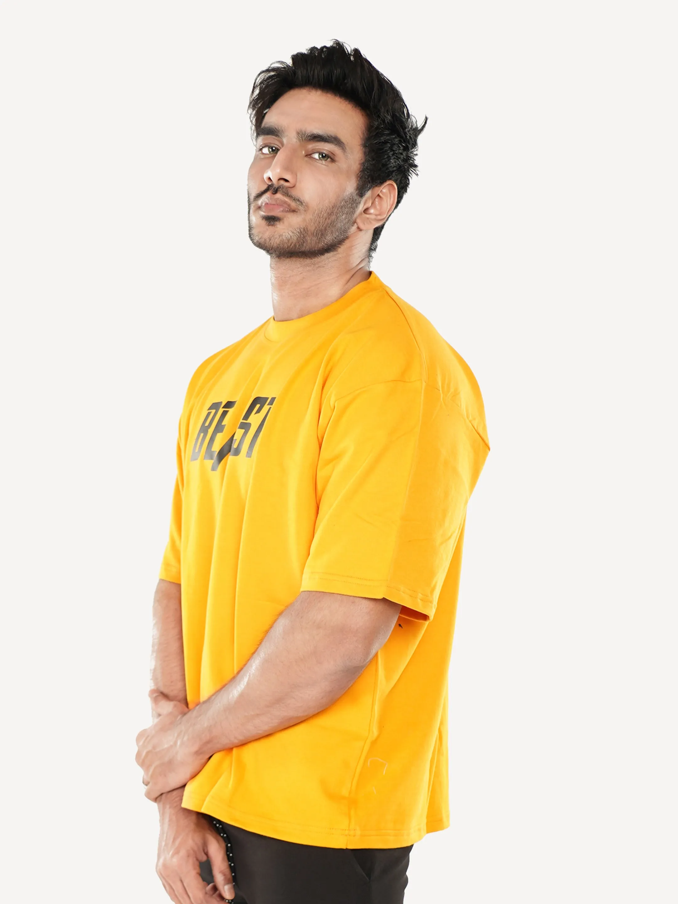 Oversized GymX Yellow Tee: Beast- Sale