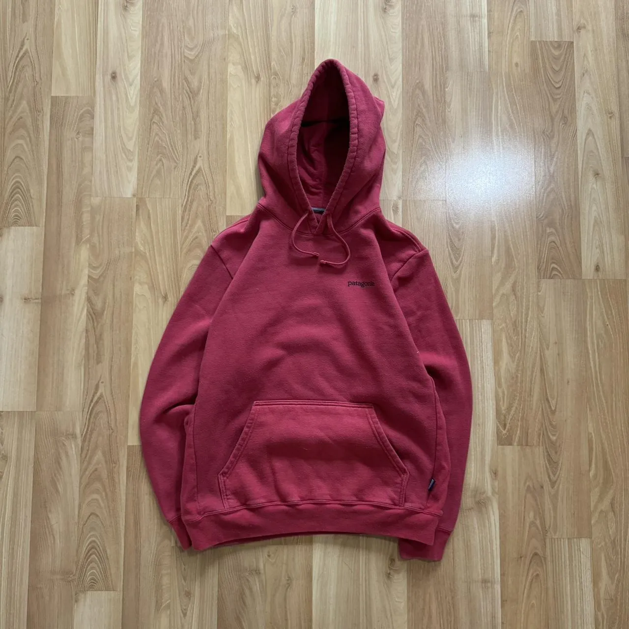 Patagonia Men's Red and Burgundy Hoodie