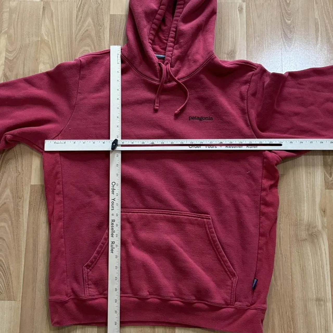 Patagonia Men's Red and Burgundy Hoodie