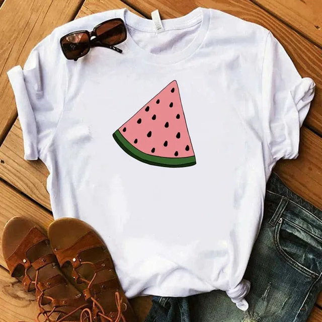 Pineapple fruits Clothing T-shirt Fashion Female Tee Top Graphic T Shirt Women Kawaii Camisas Mujer Clothes 2019