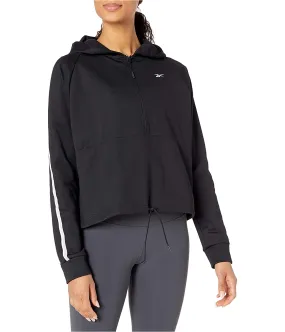 Reebok Womens Quarter Zip Hoodie Sweatshirt