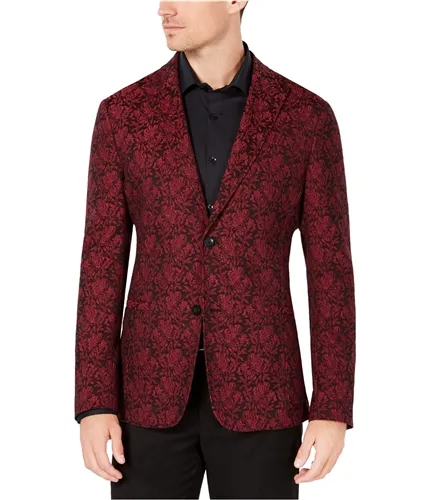 Ryan Seacrest Mens Jacquard Two Button Blazer Jacket