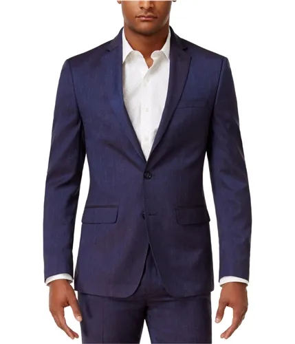 Sean John Mens Chambray Two Button Blazer Jacket