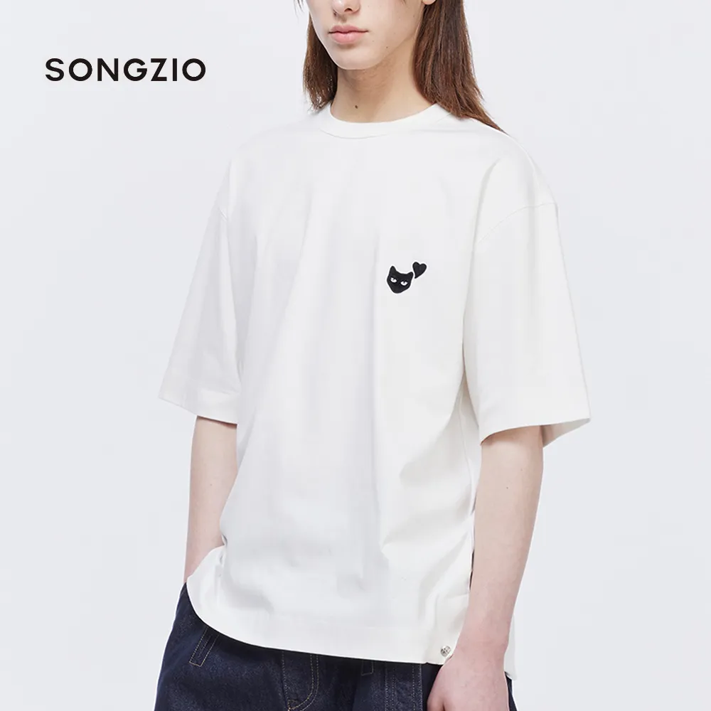 SONGZIO  |Crew Neck Unisex Street Style Plain Short Sleeves Oversized