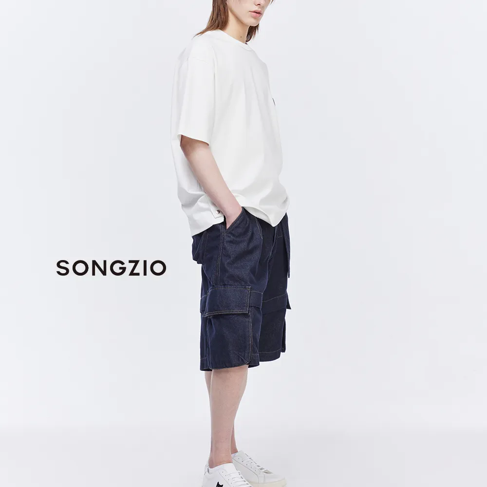 SONGZIO  |Crew Neck Unisex Street Style Plain Short Sleeves Oversized