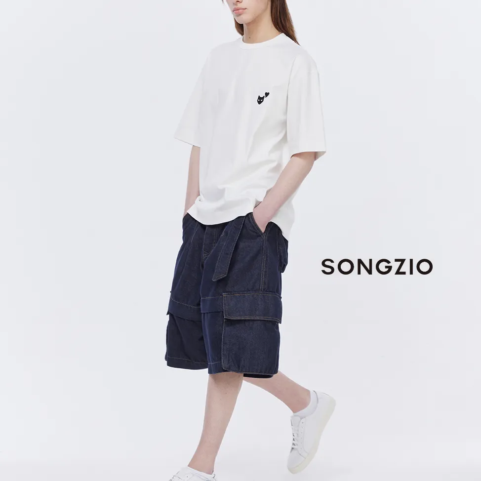 SONGZIO  |Crew Neck Unisex Street Style Plain Short Sleeves Oversized