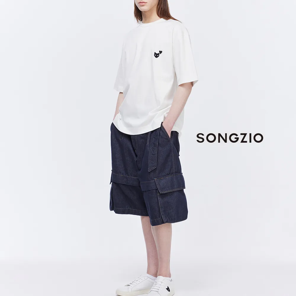 SONGZIO  |Crew Neck Unisex Street Style Plain Short Sleeves Oversized