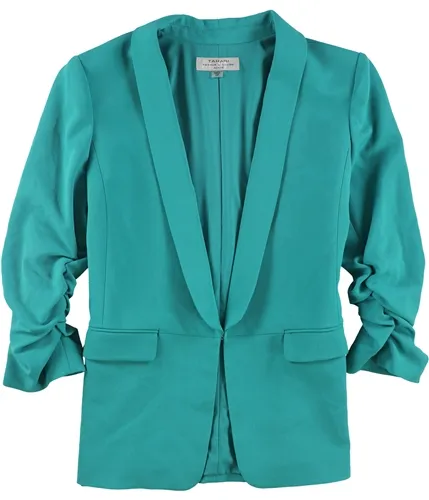 Tahari Womens Ruched Sleeve Blazer Jacket, TW2