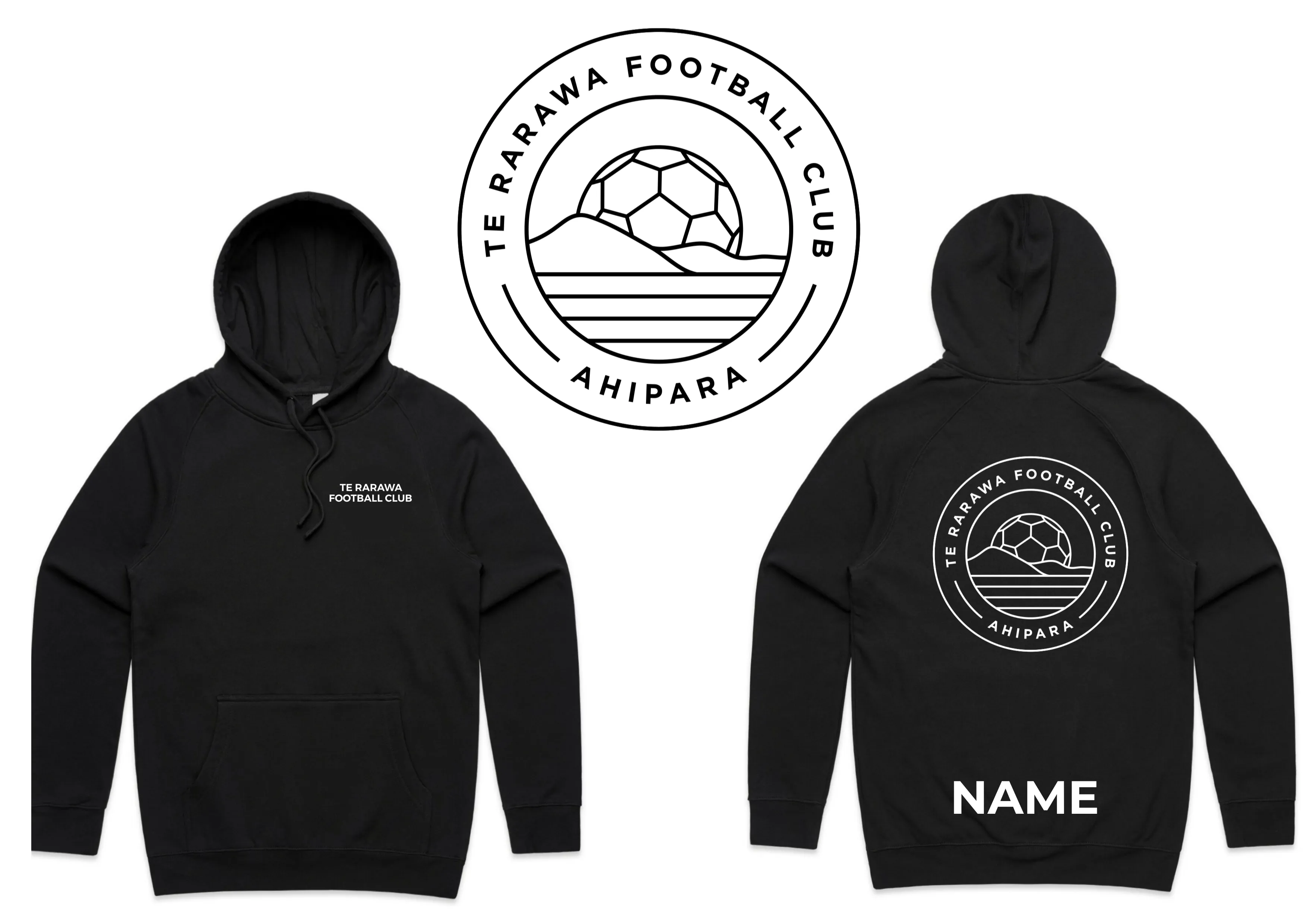 Te Rarawa Football Club Hoodies - Name on Back