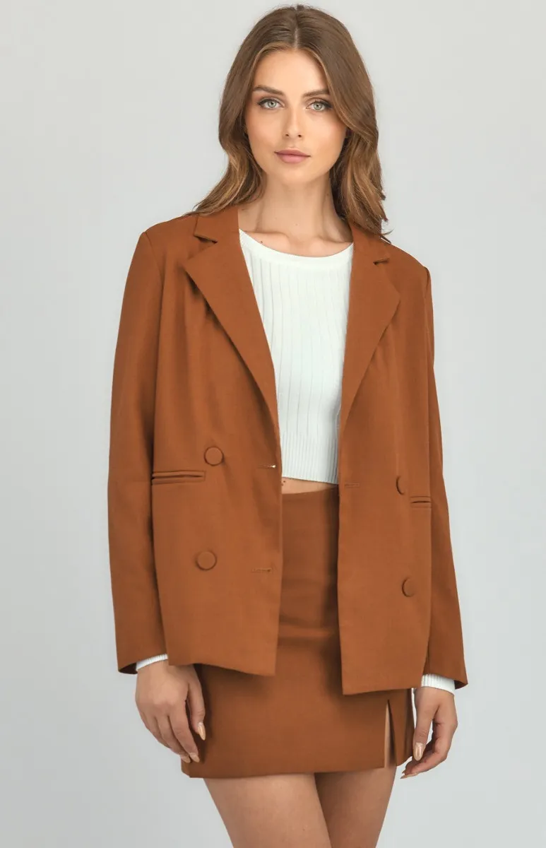 Textured Boyfriend Blazer (WJT208A)