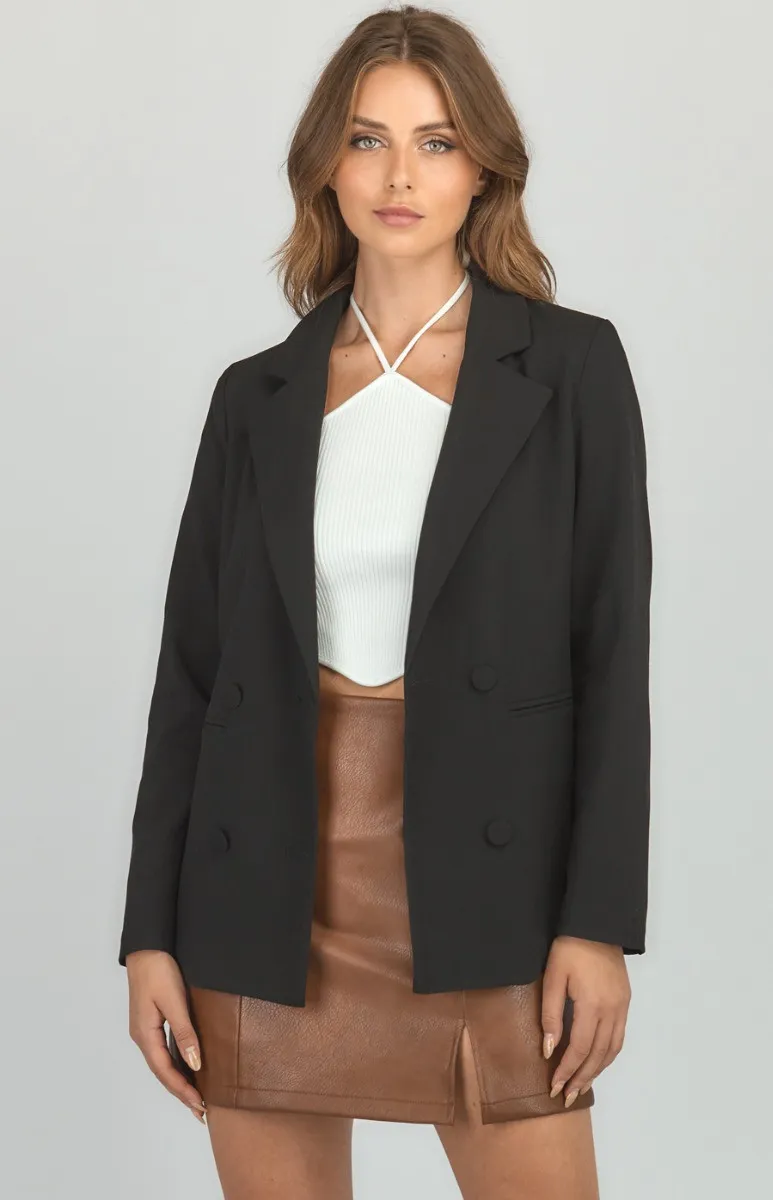 Textured Boyfriend Blazer (WJT208A)