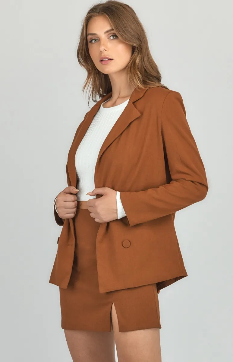 Textured Boyfriend Blazer (WJT208A)