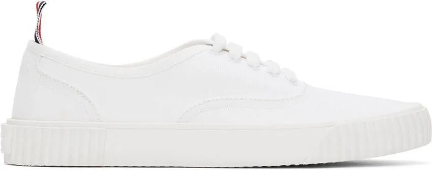 Thom Browne White Heritage Vulcanized Sneaker