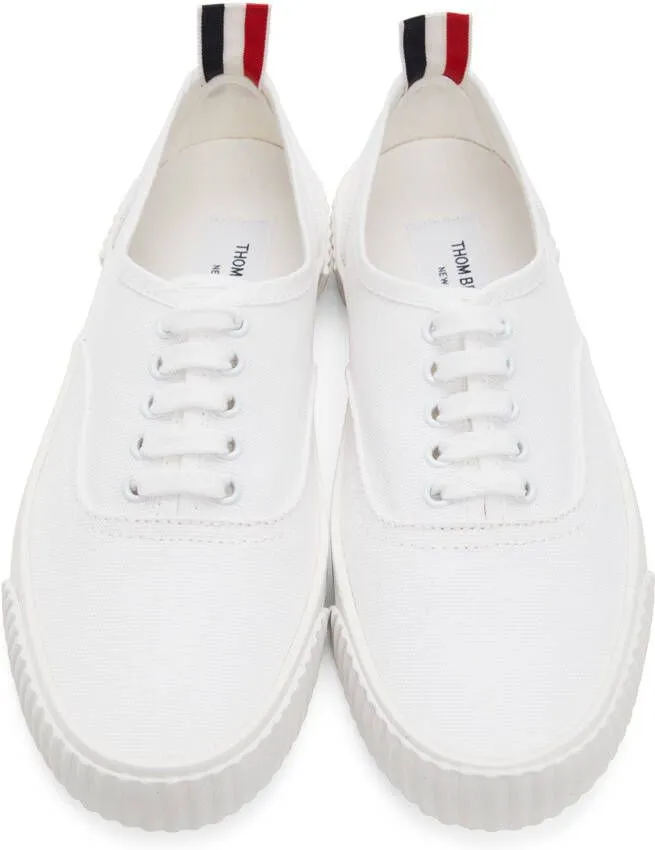 Thom Browne White Heritage Vulcanized Sneaker