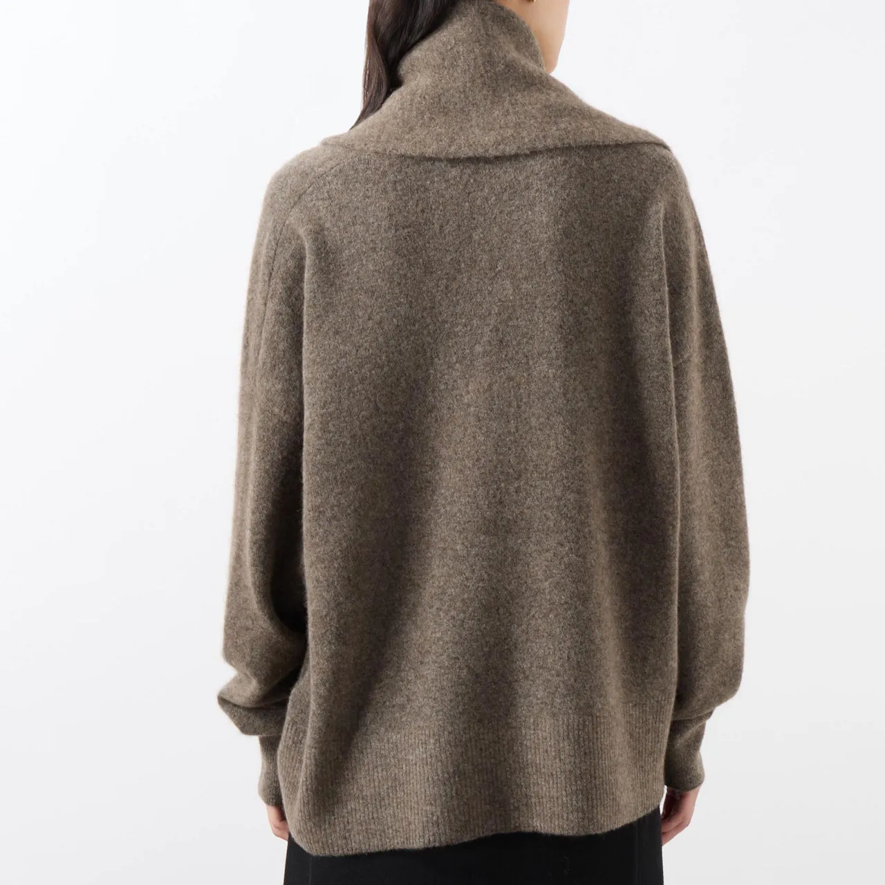 TOTEME Draped Scarf Sweater - Brown