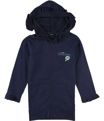 Touch Girls Miami Dolphins Ruffled Hoodie Sweatshirt