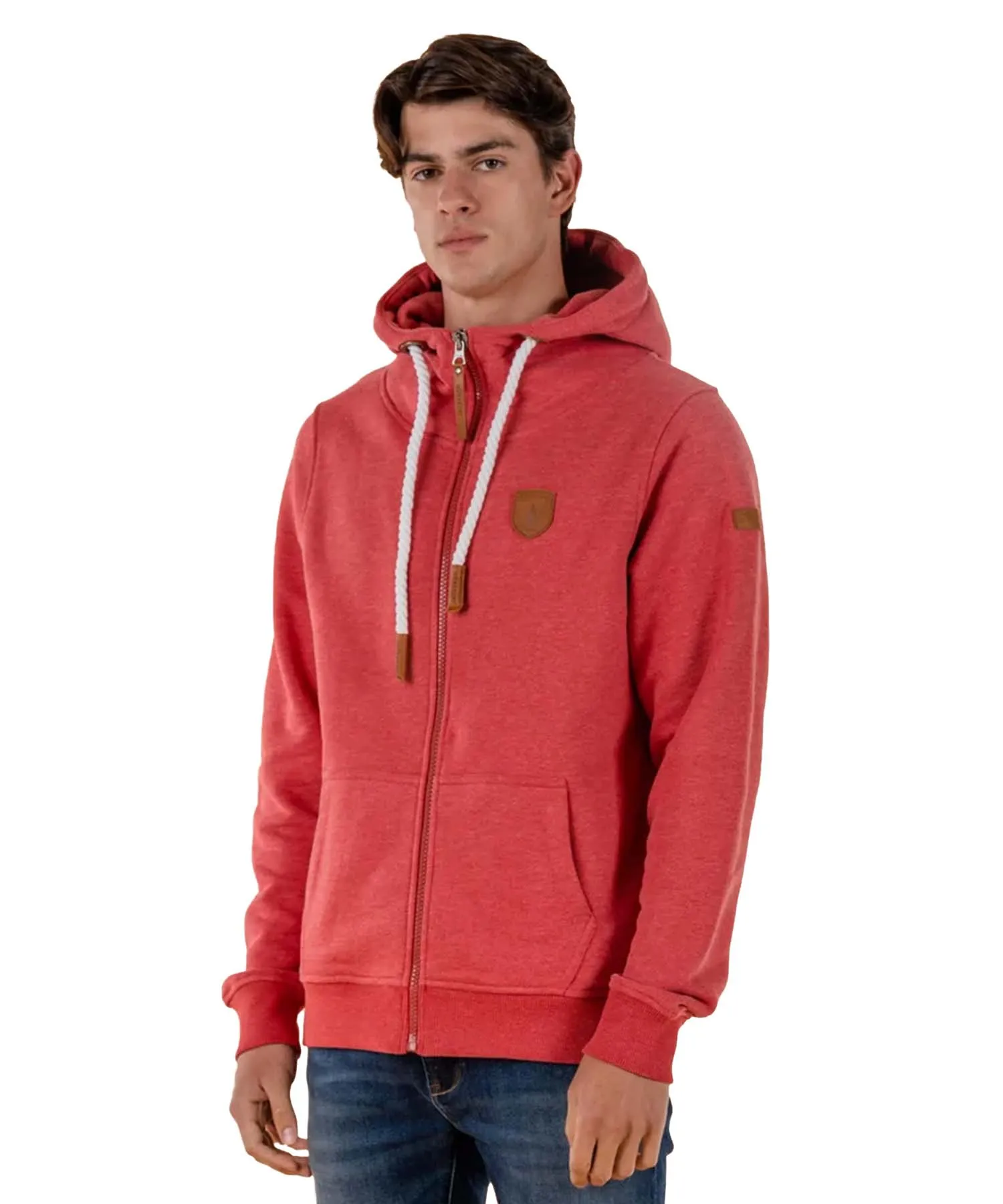 Wanakome Men’s Zeus Zip Hoodie – Crimson