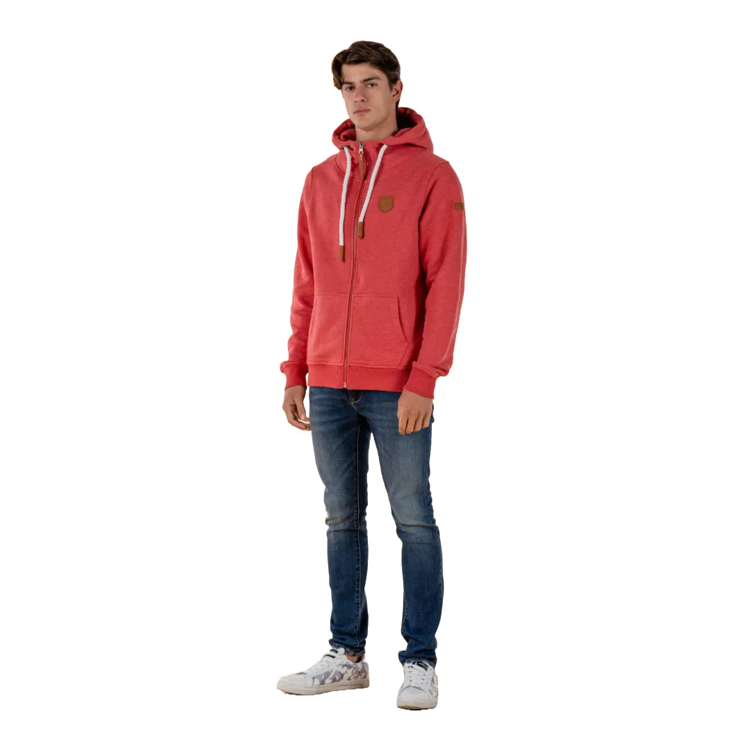 Wanakome Men’s Zeus Zip Hoodie – Crimson