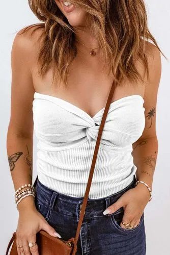 Women's Blouse Tank Tops Backless Preppy Style Solid Color