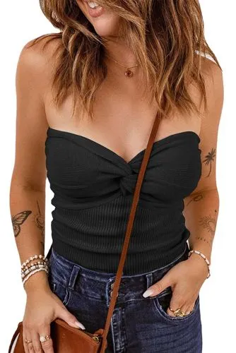 Women's Blouse Tank Tops Backless Preppy Style Solid Color