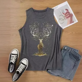 Women's Vest Sleeveless Tank Tops Printing Streetwear Deer