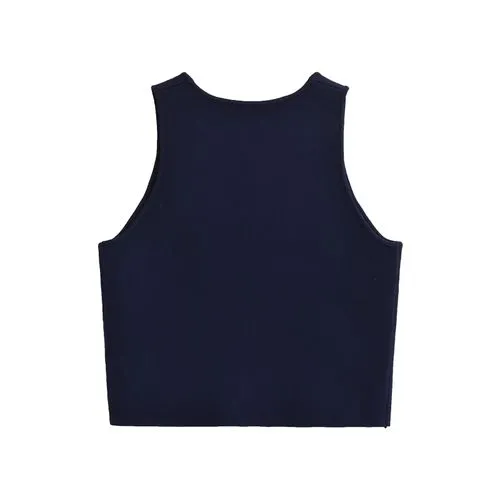 Women's Vest Tank Tops Button Streetwear Solid Color