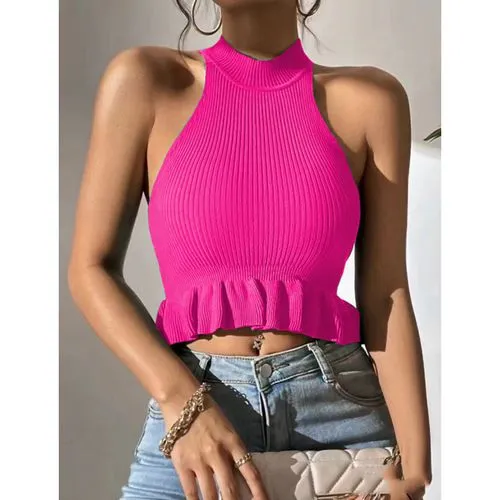 Women's Vest Tank Tops Casual Solid Color