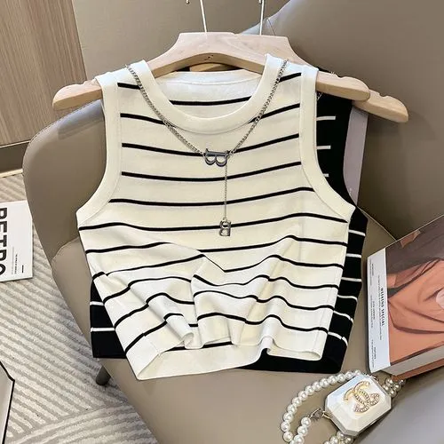 Women's Vest Tank Tops Sexy Stripe