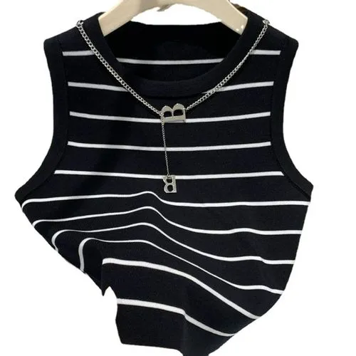 Women's Vest Tank Tops Sexy Stripe