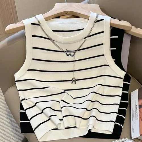 Women's Vest Tank Tops Sexy Stripe